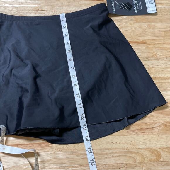 Miraclesuit NWT Skirt Swim Bottom Black Size 16 High Waist Ruffle Skirt Full Cut - Picture 12 of 15